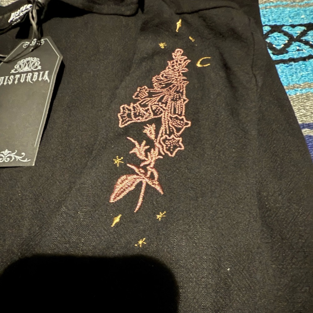 Disturbia Black Midi Dress with Embroidery - Picture 5 of 7